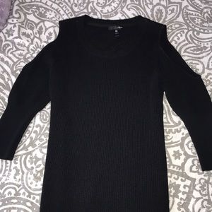 NWOT Black ¾ sleeve sweater with slit sleeves